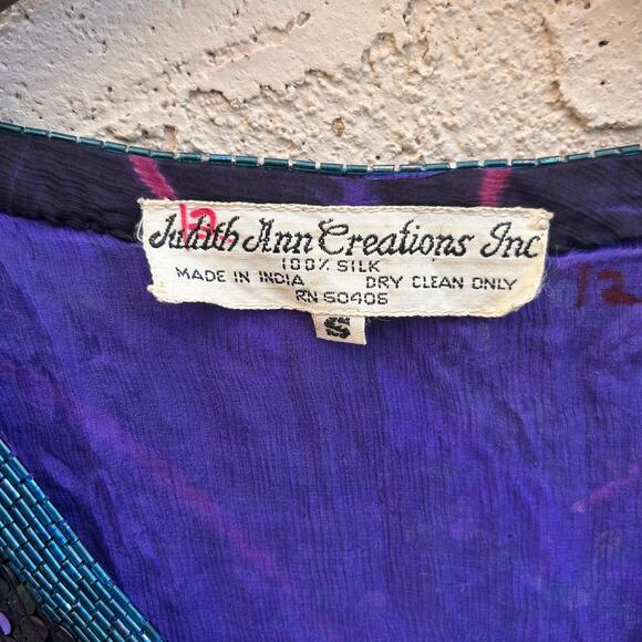 Vintage Judith Ann Creations Sequin Evening Wear  Blouse Size Small - Picture 3 of 5